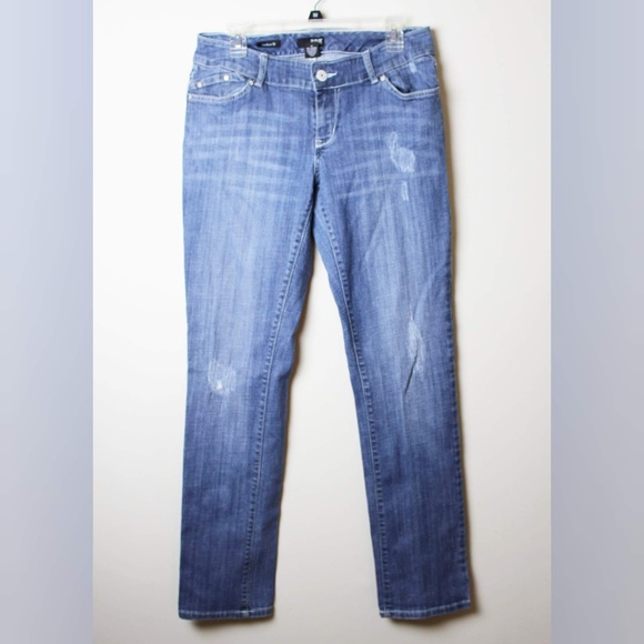 a.n.a Denim - a.n.a Modern Fit Distressed Straight Leg Jeans 10